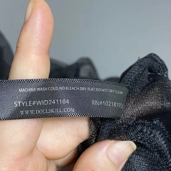 Widow Womens Sheer Mesh Midi Skirt Size M Goth Grunge Vampy Witchy Shadow Kiss - Picture 7 of 10